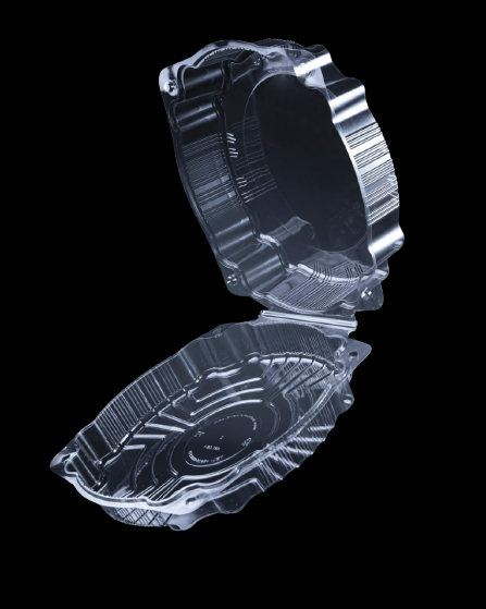 small Clear Hinged Pie Container with Dome Lid 